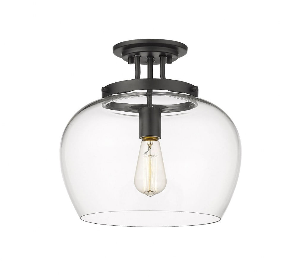 Z-Lite Joliet 1 - Light Semi-Flush Mount in  Matte Black