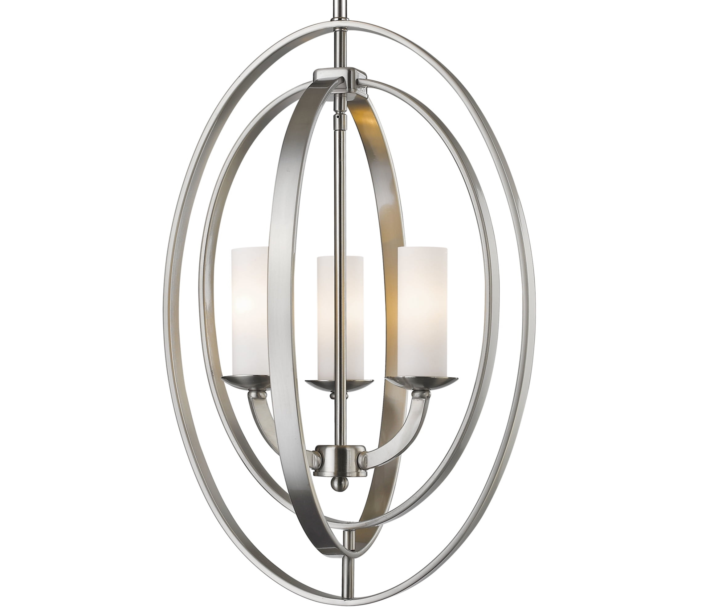 Z-Lite 6004-3S Ashling 3 Light 15" Wide Globe Chandelier - Nickel