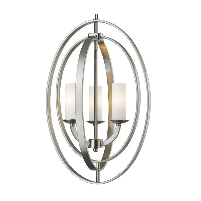 Z-Lite 6004-3S Ashling 3 Light 15" Wide Globe Chandelier - Nickel