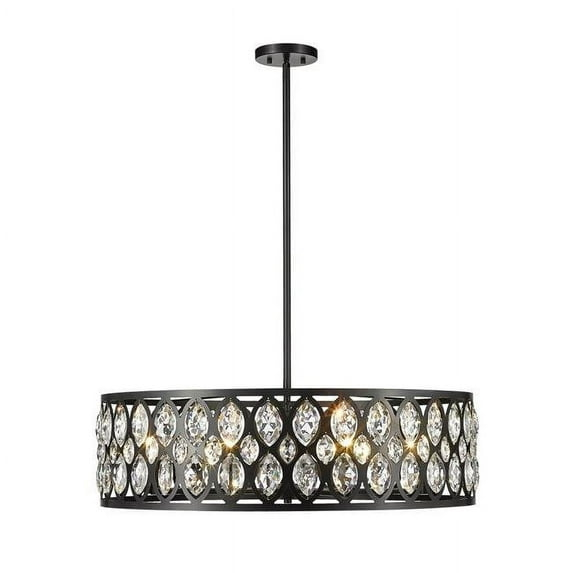 Z-Lite Dealey 8 - Light Chandelier in  Matte Black