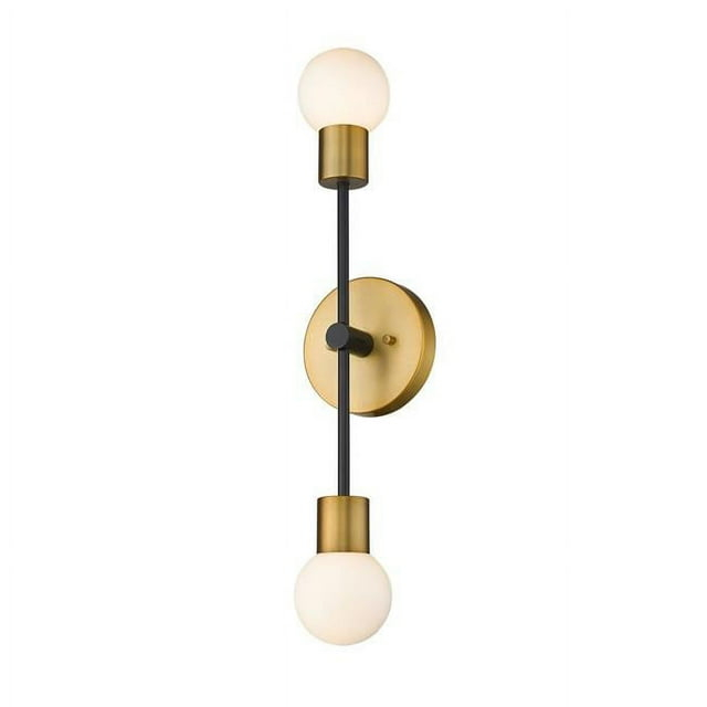 Z-Lite Neutra 2 - Light Wall Light in  Matte Black/Foundry Brass