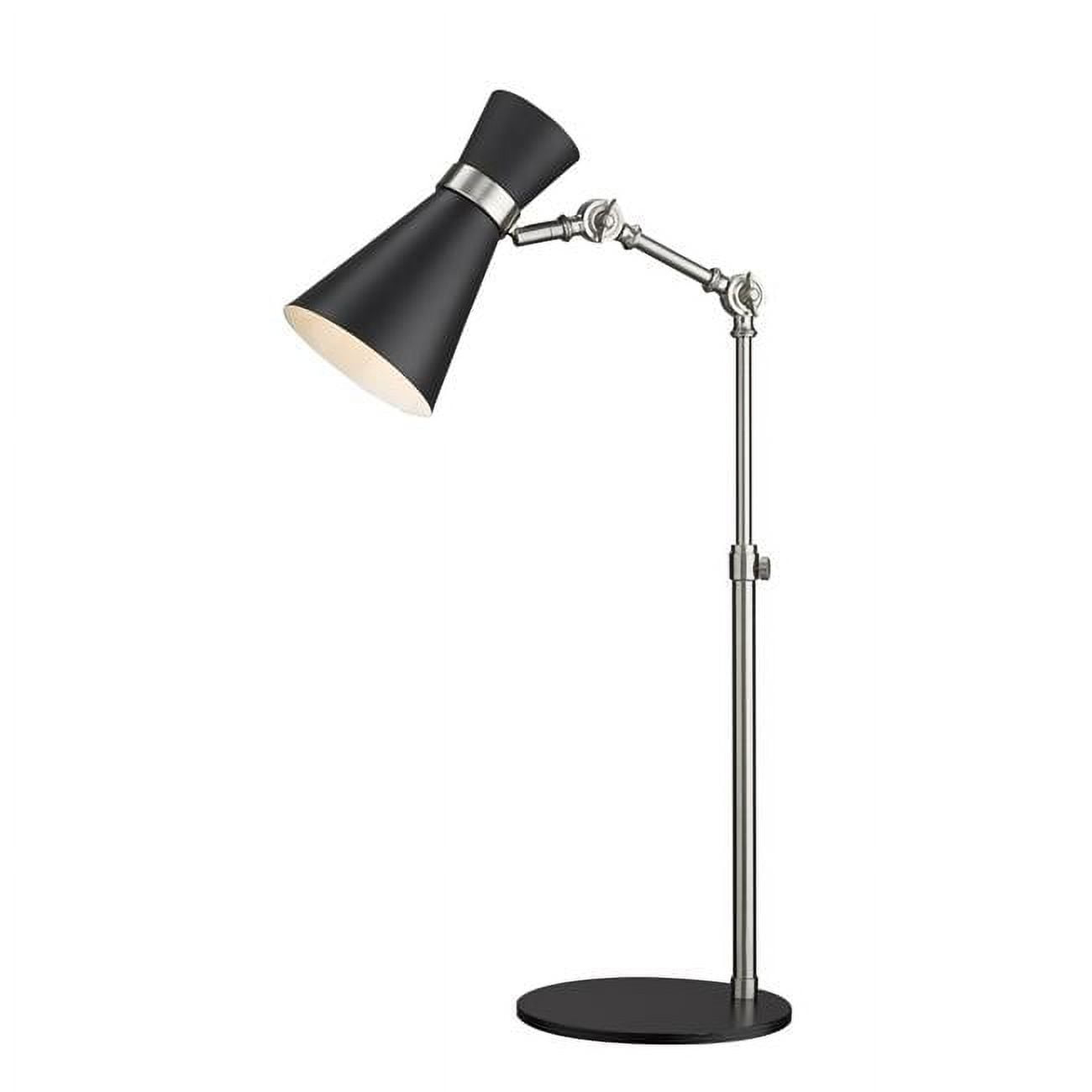 Z Lite 728TL-MB-BN 25 in. 60W Soriano Matte Black & Brushed Nickel Table Lamp Portable Light