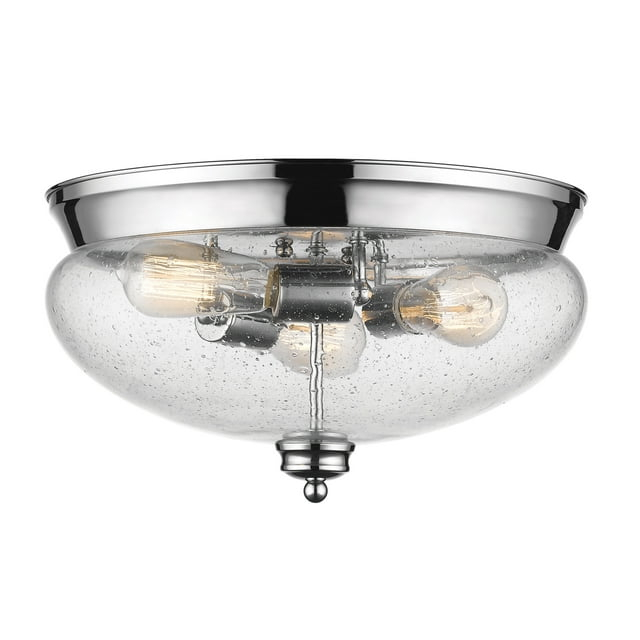 Z-Lite - Amon - 3 Light Flush Mount in Traditional Style - 15 Inches Wide by 8.5
