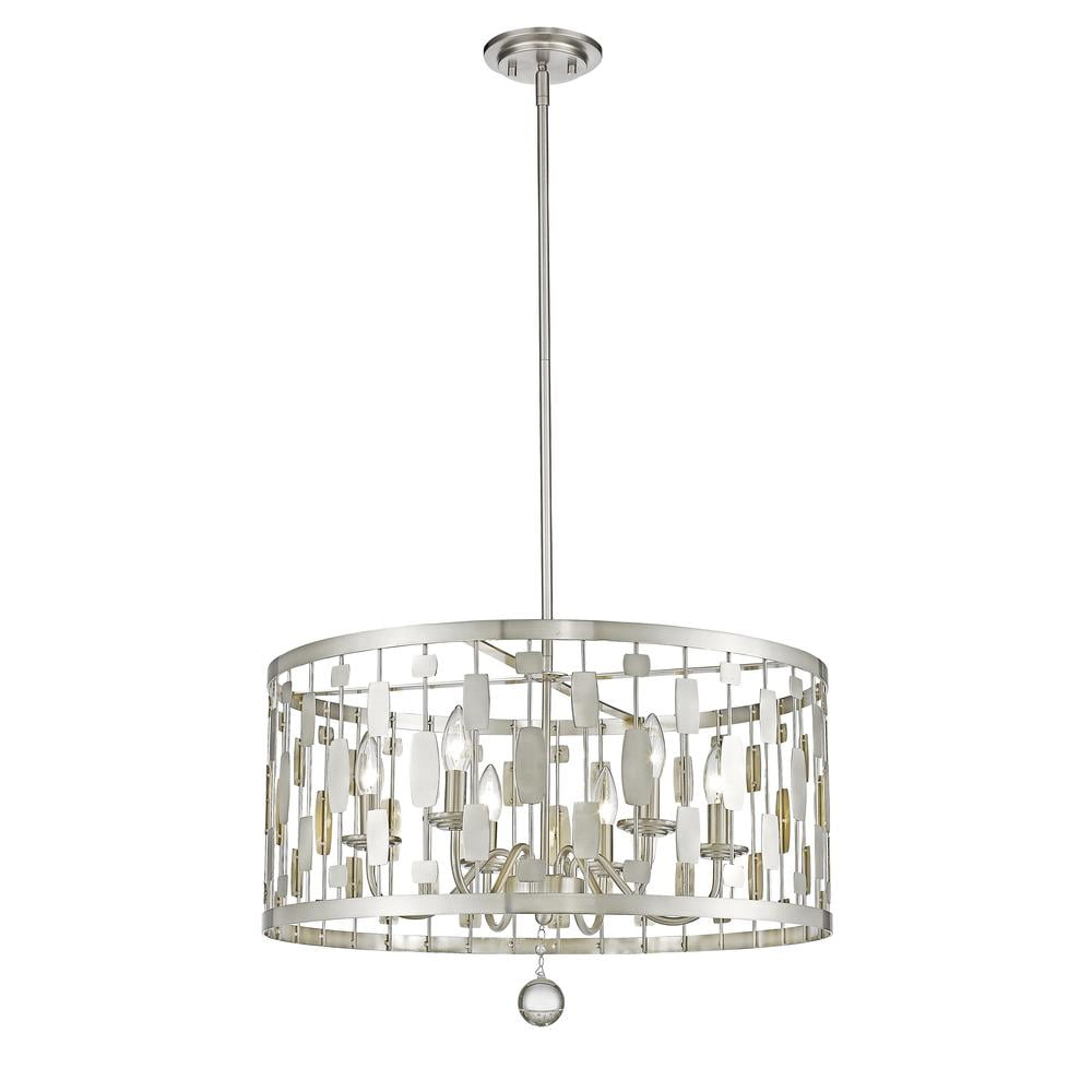 Z-Lite Barclay 12 Light 48" Round Steel Chandelier in Olde Brass