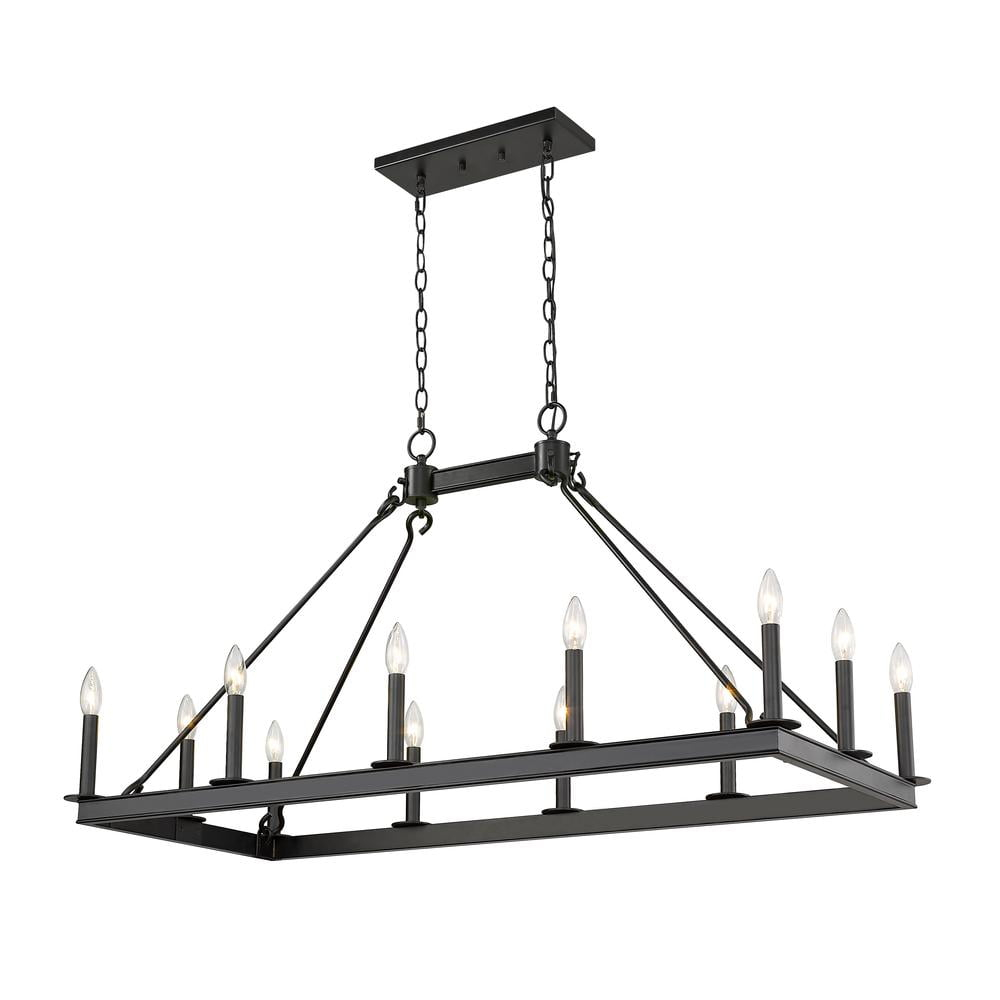 Z-Lite Barclay 12 - Light Chandelier in  Matte Black