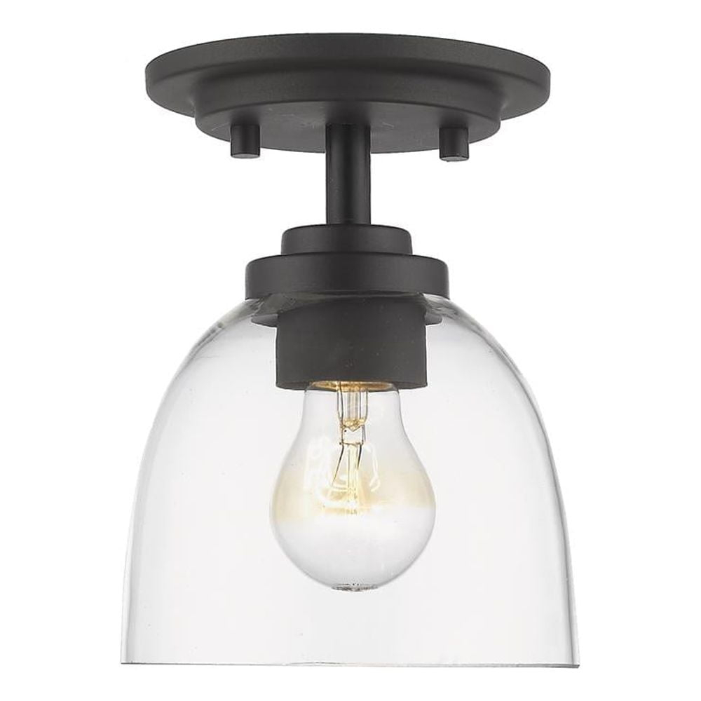 3 Light Flush Mount In Midcentury Style 15.75 Inches Wide By 6.25 Inches High-Bronze Finish-Clear Glass Color Z-Lite 462F16-Brz