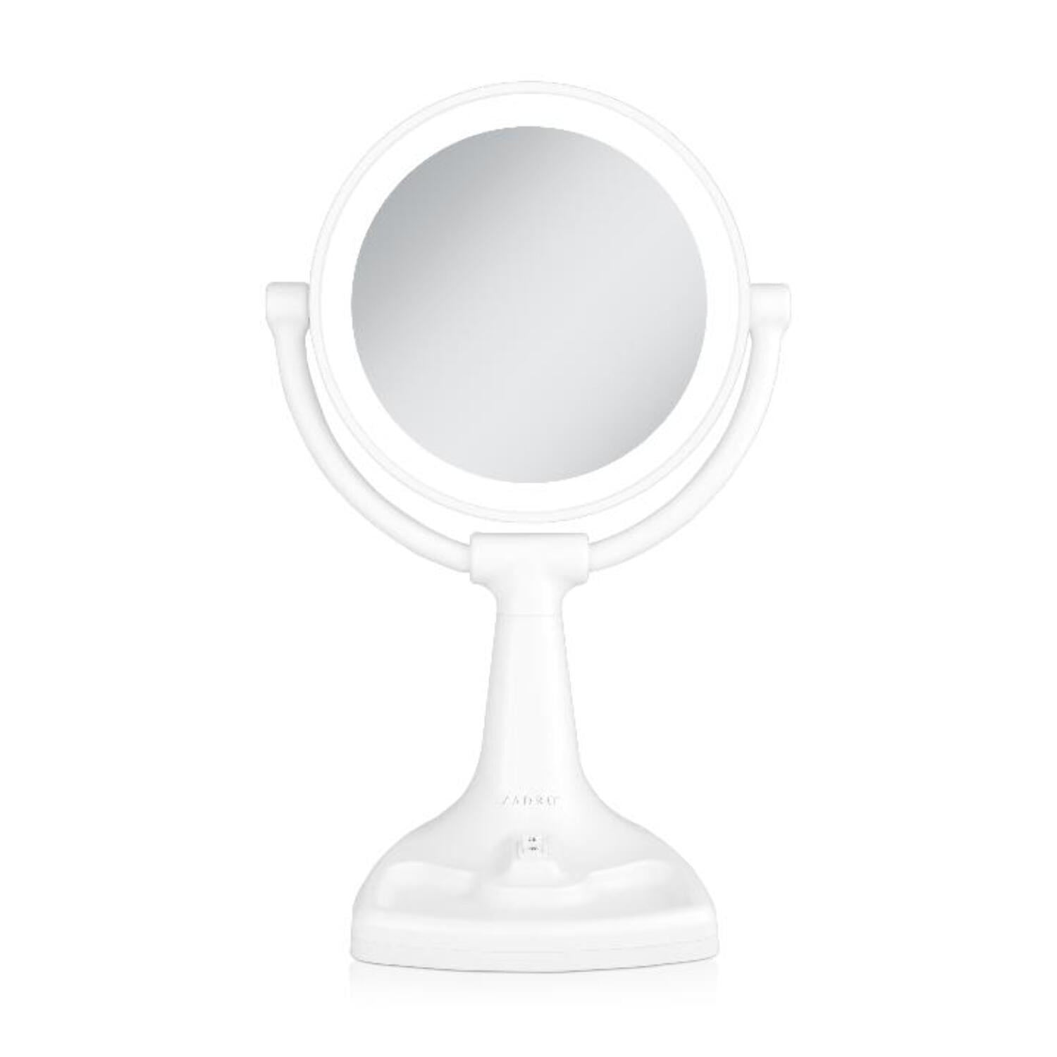Zadro Max Bright Lighted Makeup Mirror w/ Magnification & Storage Tray