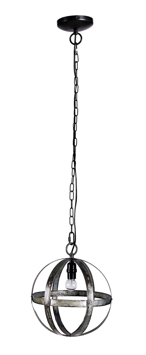 A and B Home A&B Home Ordway 1-light Antique Black Iron Sphere Pendant
