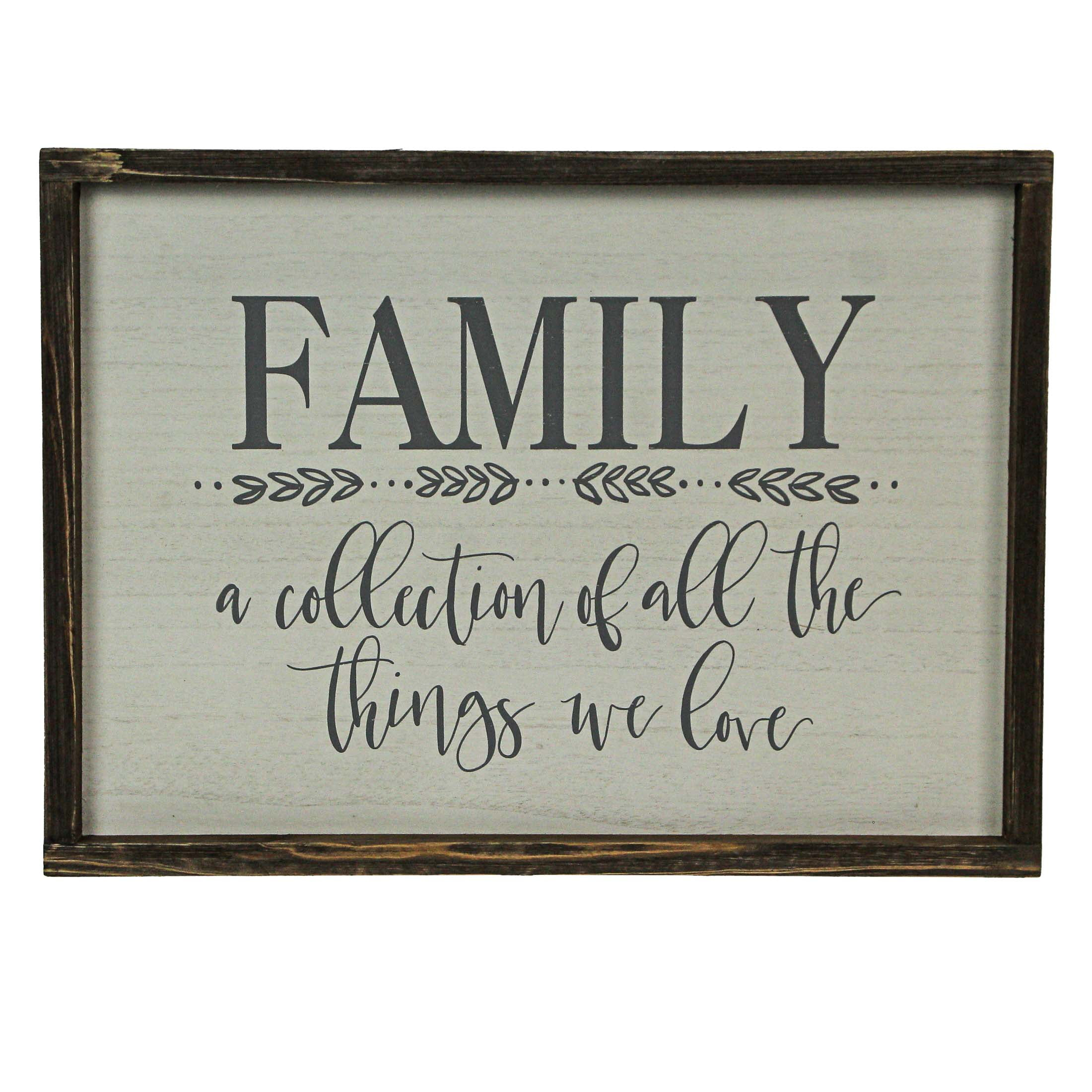 Zeckos Rustic Wood Framed Family Sentiments Wall Decor