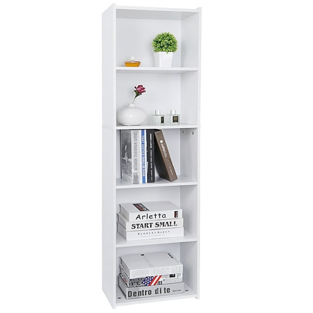 ZENY 5-Tiers Bookshelf Bookcase Multipurpose Collection Display Storage