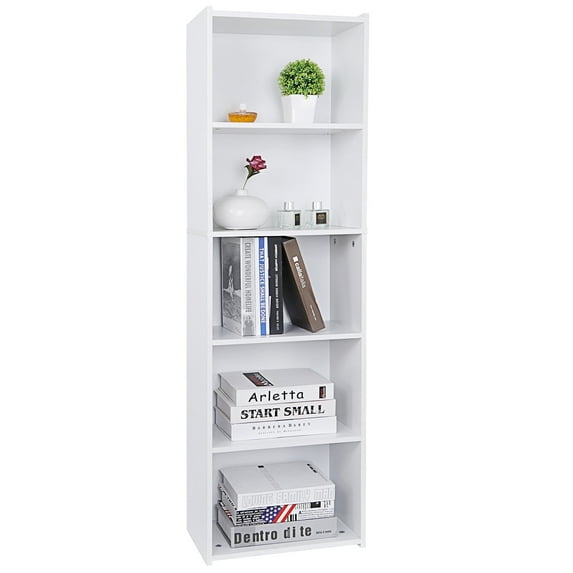 ZENY 5-Tiers Bookshelf Bookcase Multipurpose Collection Display Storage