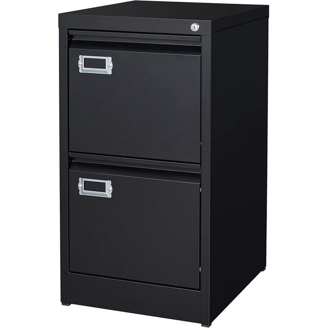 Zengpin  2 Drawer File Cabinet with Lock Metal Vertical Filing Storage Cabinet Office Home Steel Vertical File Cabinets for A4 Legal/Letter Size Narrow File Cabinet Locked,Assembly Required