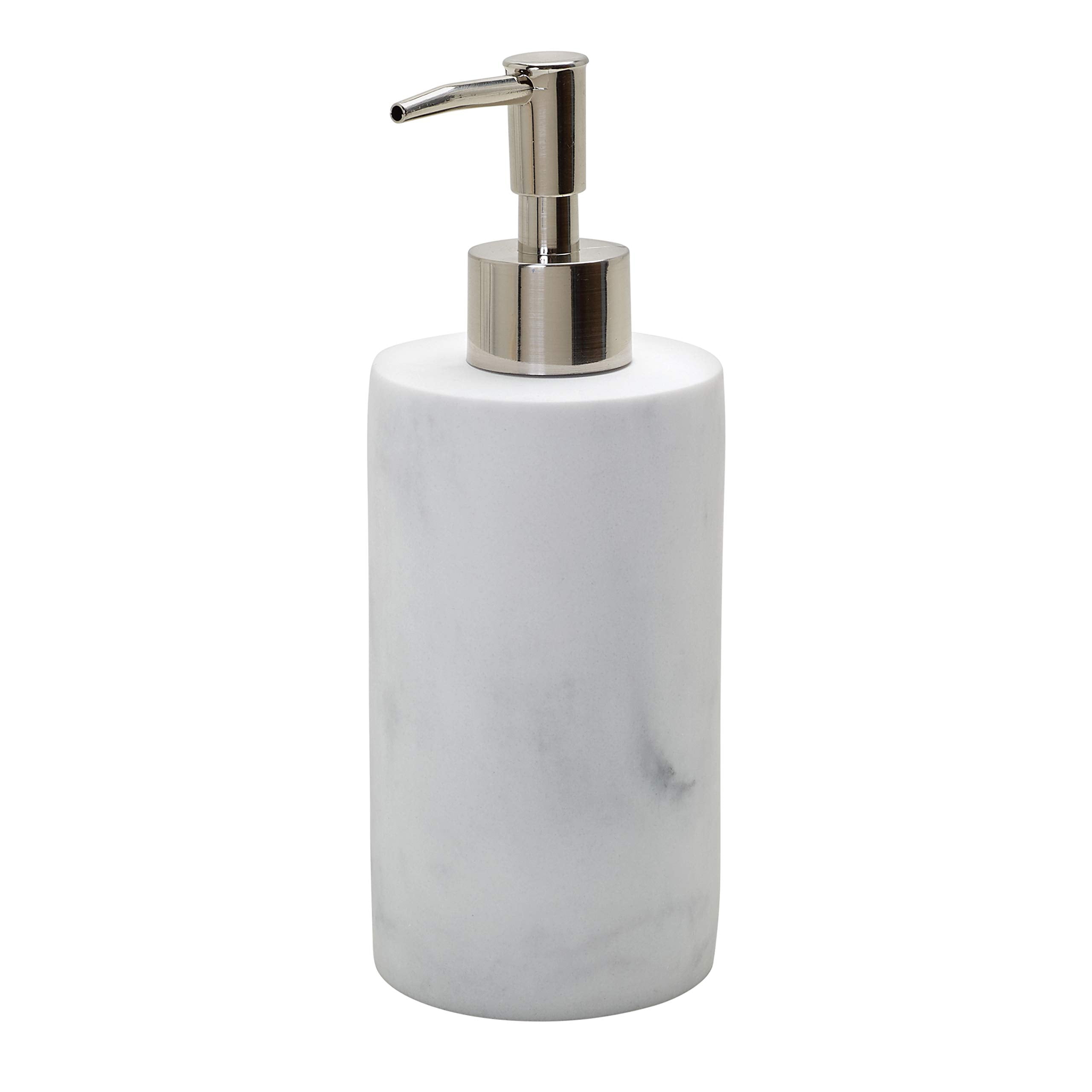 Zenna Home Corin Hand Soap Dispenser, Resin with Marble Grey Finish â€“ Refillable Liquid Hand Soap or Lotion Pump â€“ Stylish Soap Dispenser for Bathroom or Kitchen Sink â€“ Premium Ba