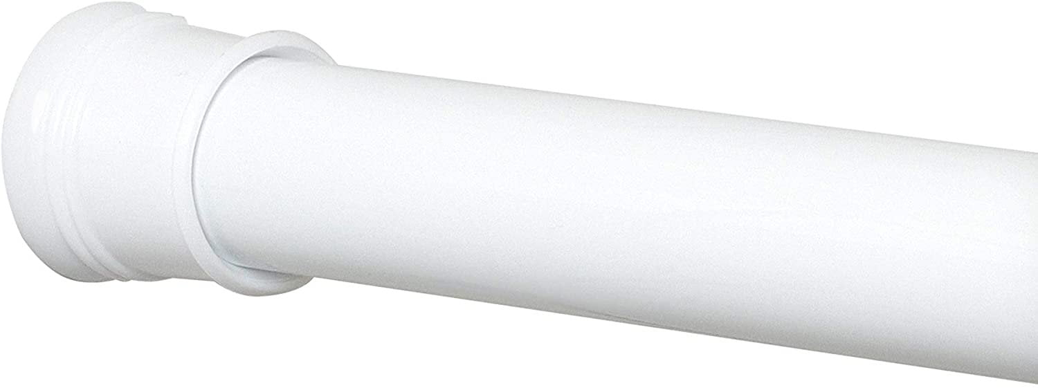 Zenna Home Tension Stall Shower Rod, 27"-40", White