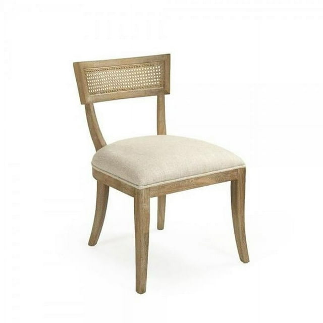 Zentique  20.5 x 32.5 x 23.5 in. Carvell Side Chair - Natural Cream Linen