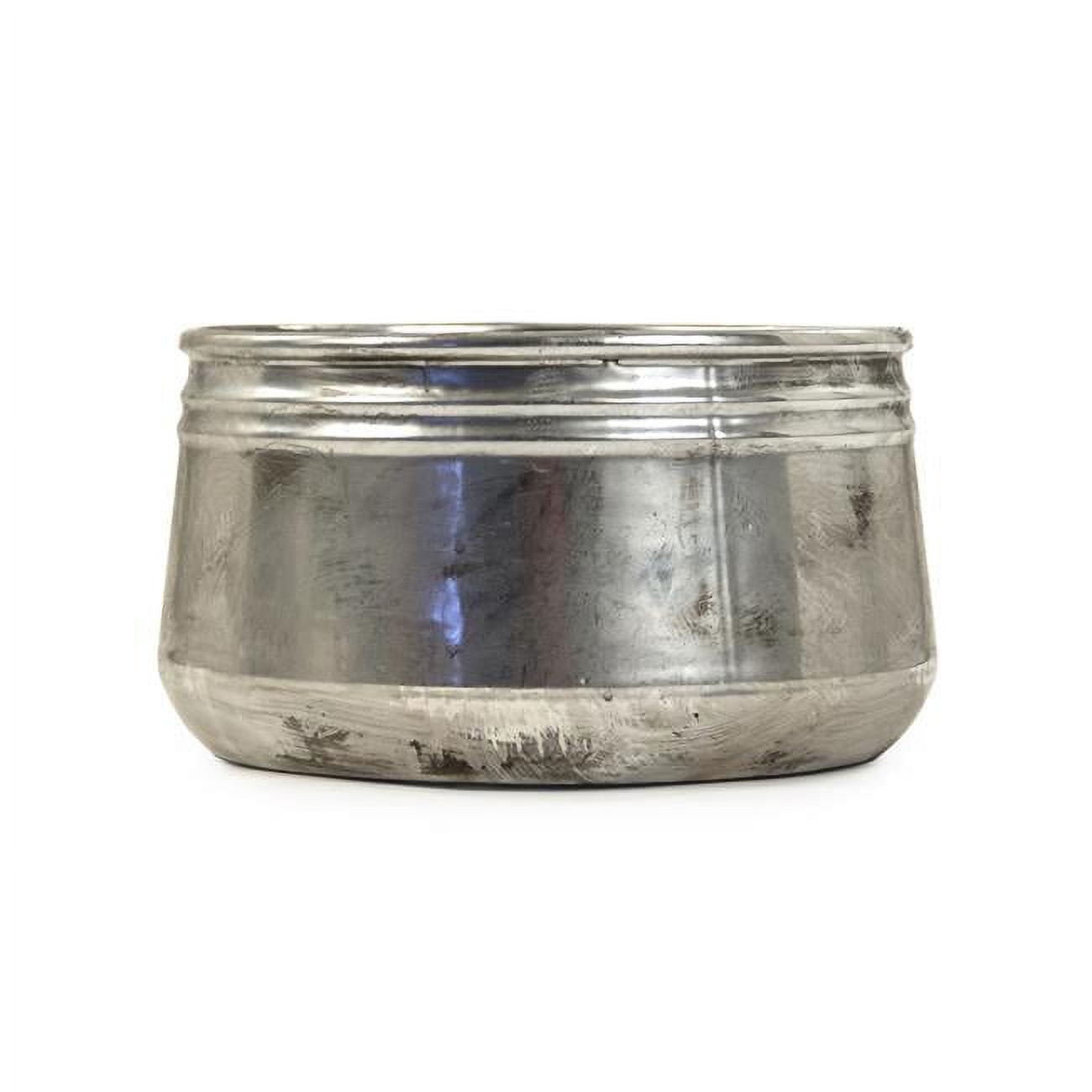 Zentique  Distressed Metallic Can-Shaped Vase - Large