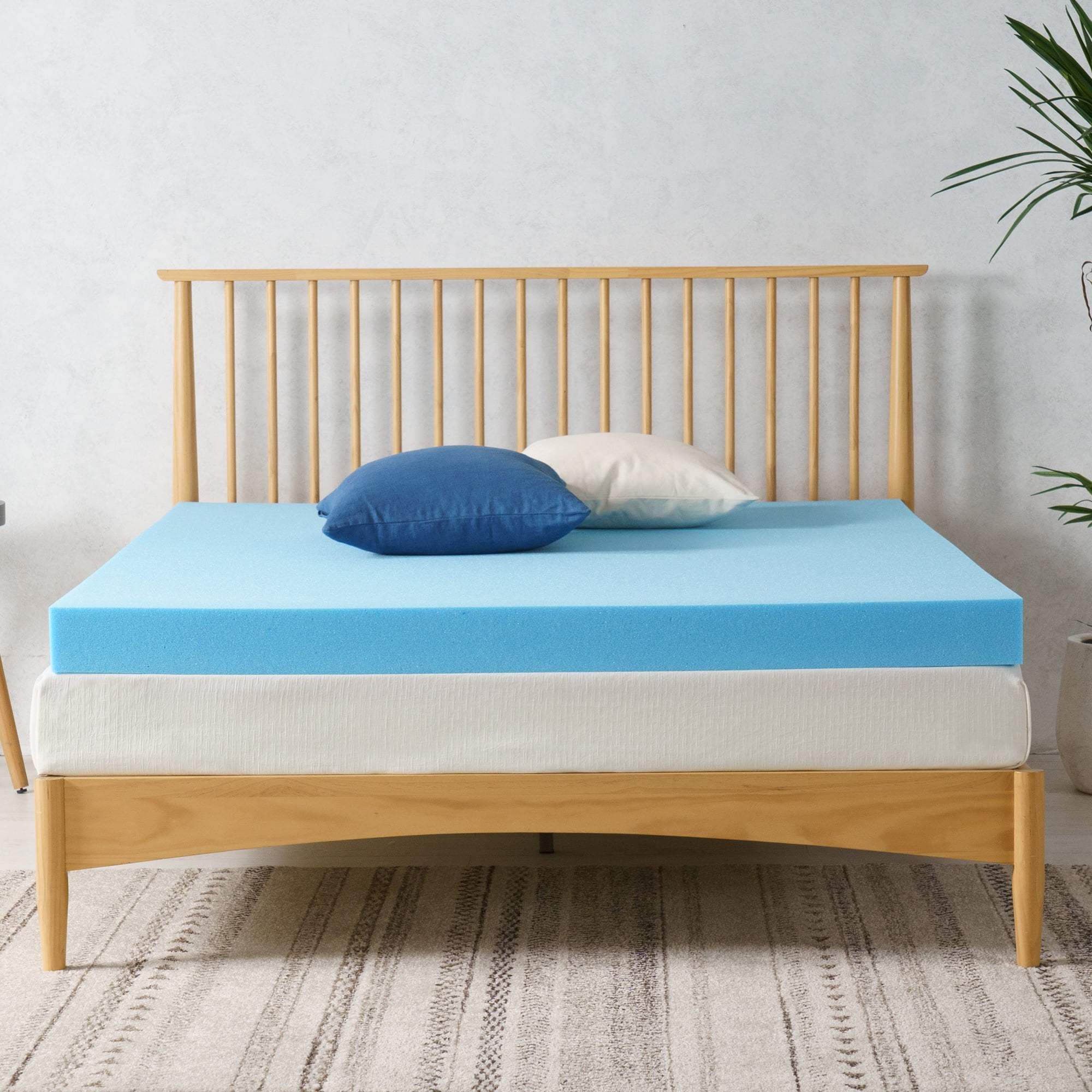 Zinus 4" Green Tea Cooling Gel Memory Foam Mattress Topper, Queen