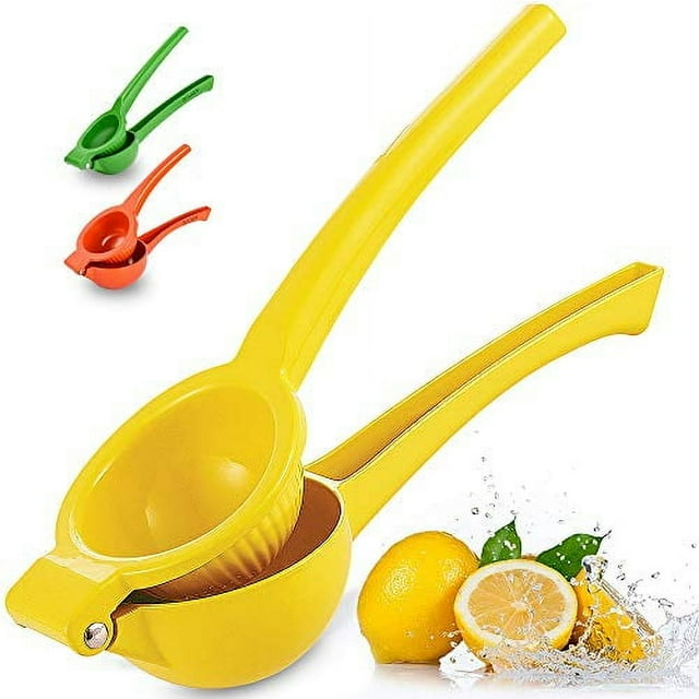 Zulay Kitchen Metal Lemon Squeezer Citrus Juicer Manual Press for Extracting the Most Juice Yellow