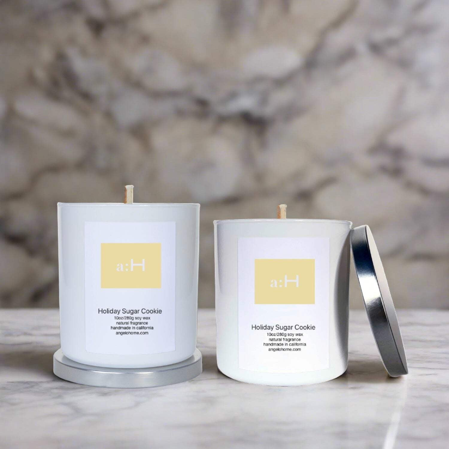 A:H Holiday Sugar Cookie Scented Tumbler Candle with Glass Holder