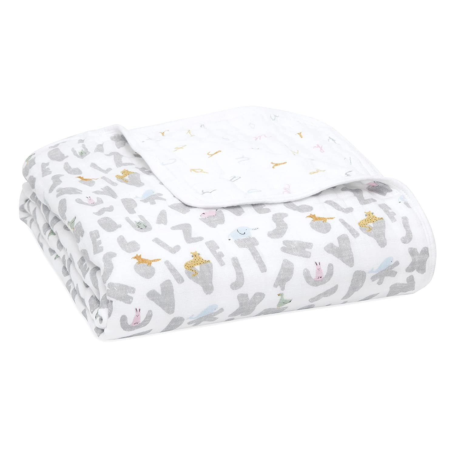 aden + anais essentials alphabet animals muslin blanket