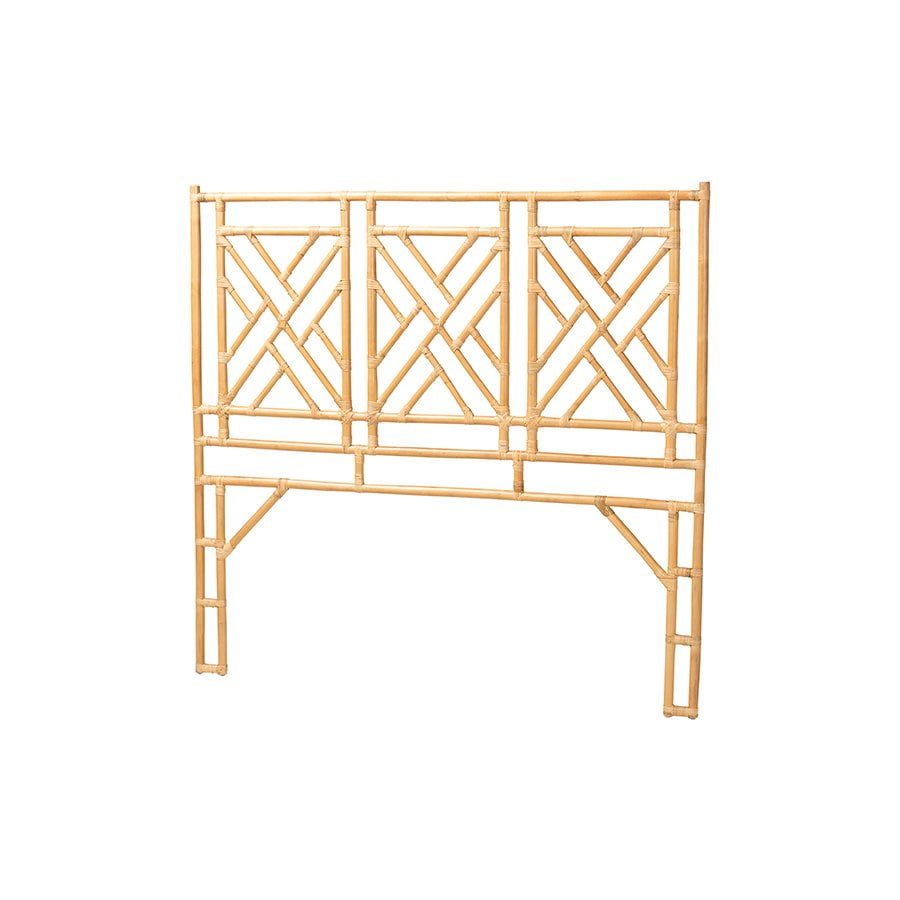 bali & pari Karavo Bohemian Natural Rattan King Size Standalone Headboard