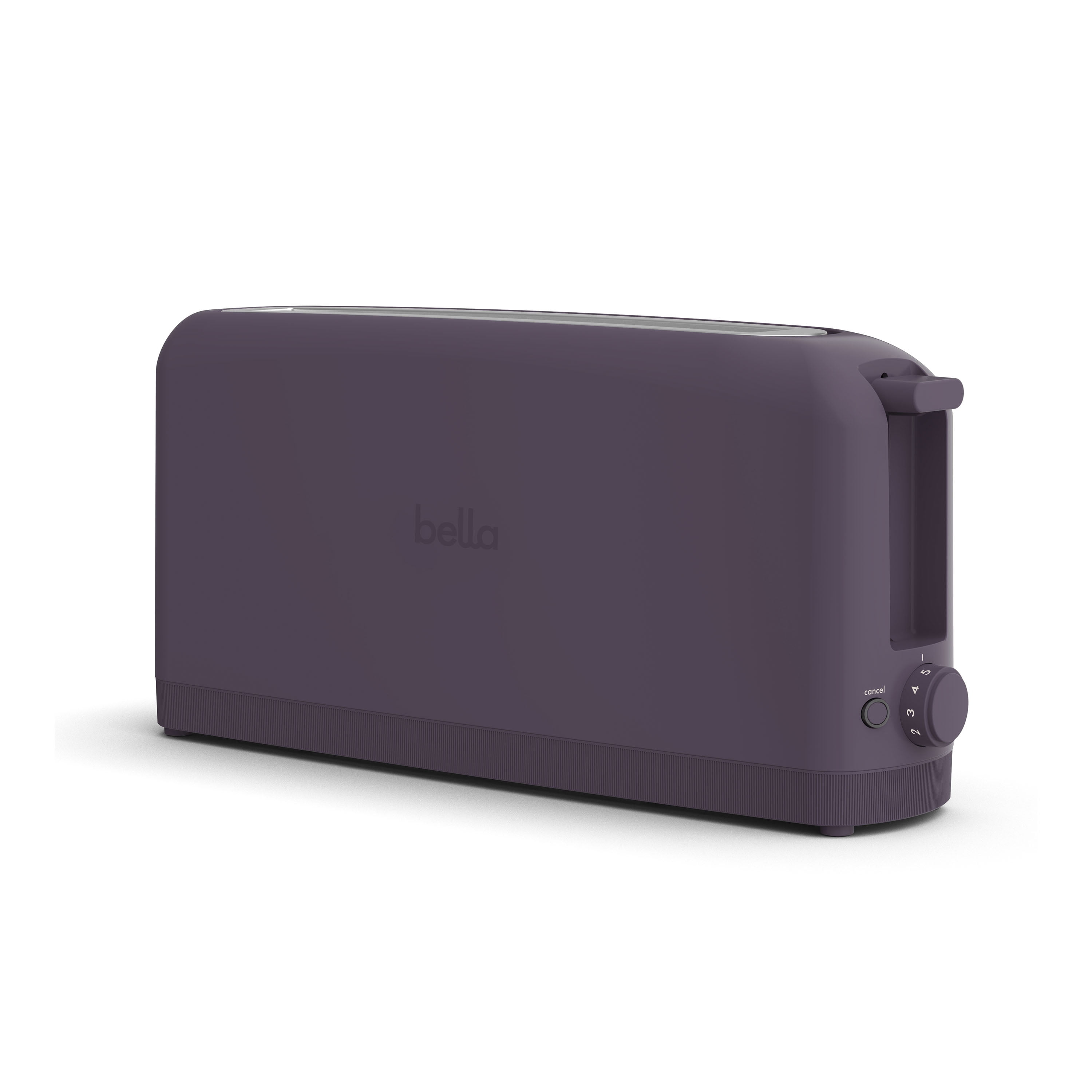 Plum Slim 2-Slice Long Slot Toaster with Crumb Tray