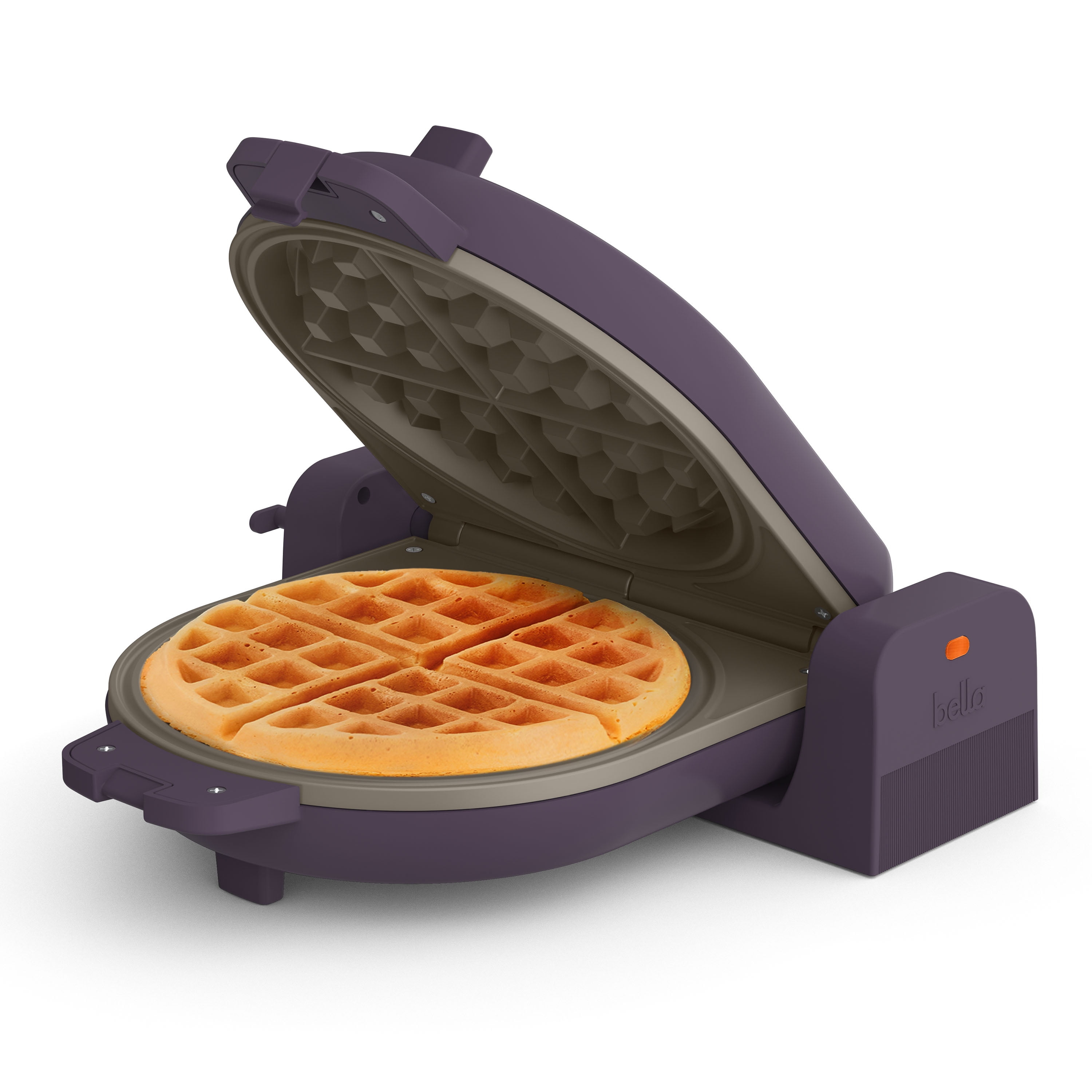 bella Fold & Store Waffle Maker, Fits-anywhere™ kitchenware, Plum