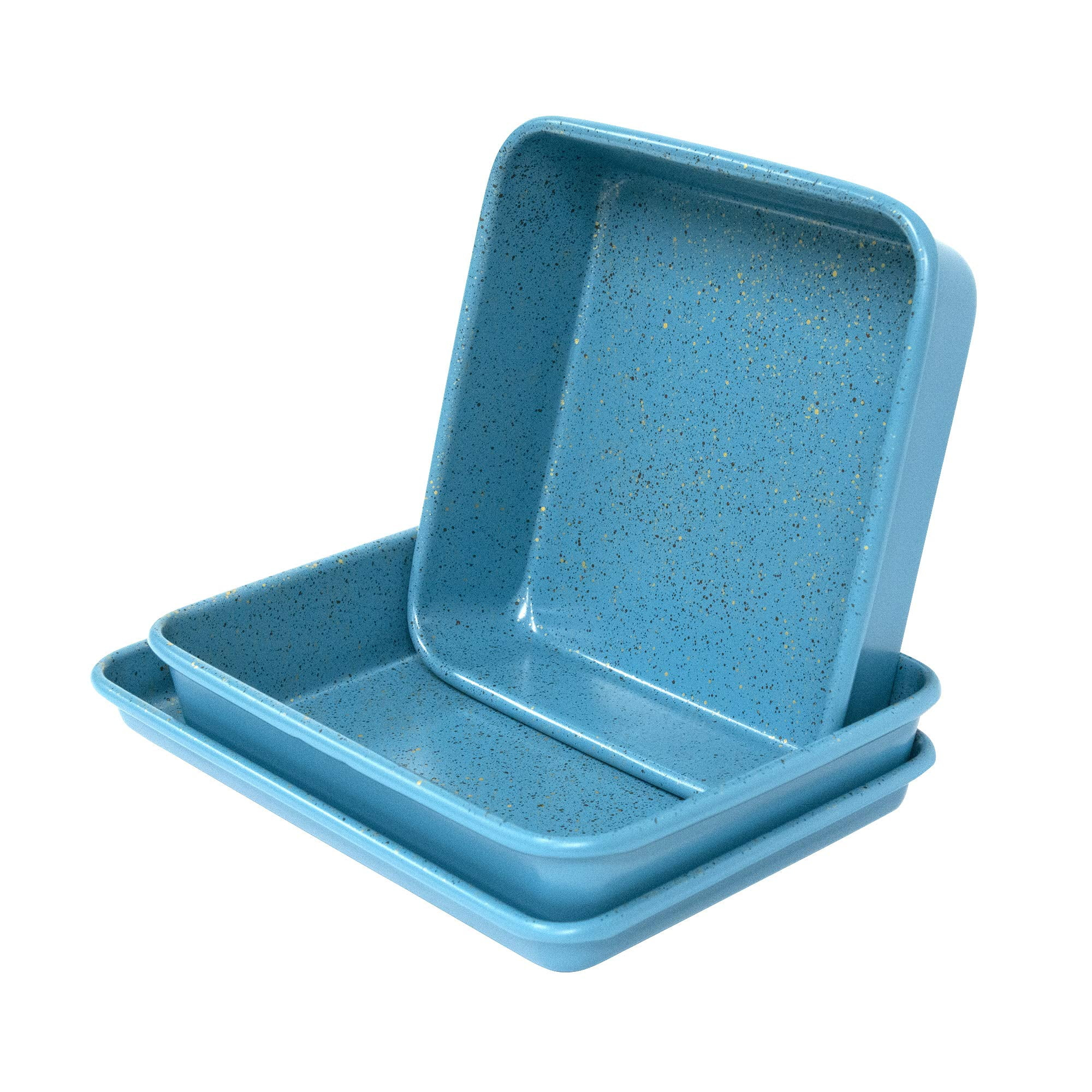 casaWare  Ultimate 3pc Toaster Oven Set Blue Granie