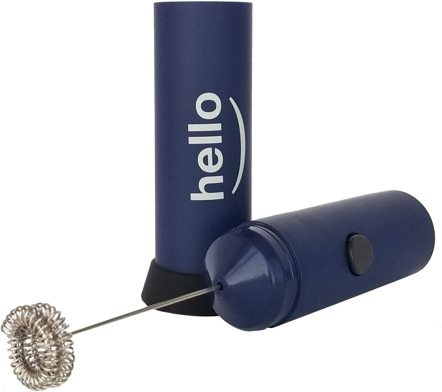 MatchaDNA Milk Frother Hello Double Whisk Head, Handheld Battery Operated Electric