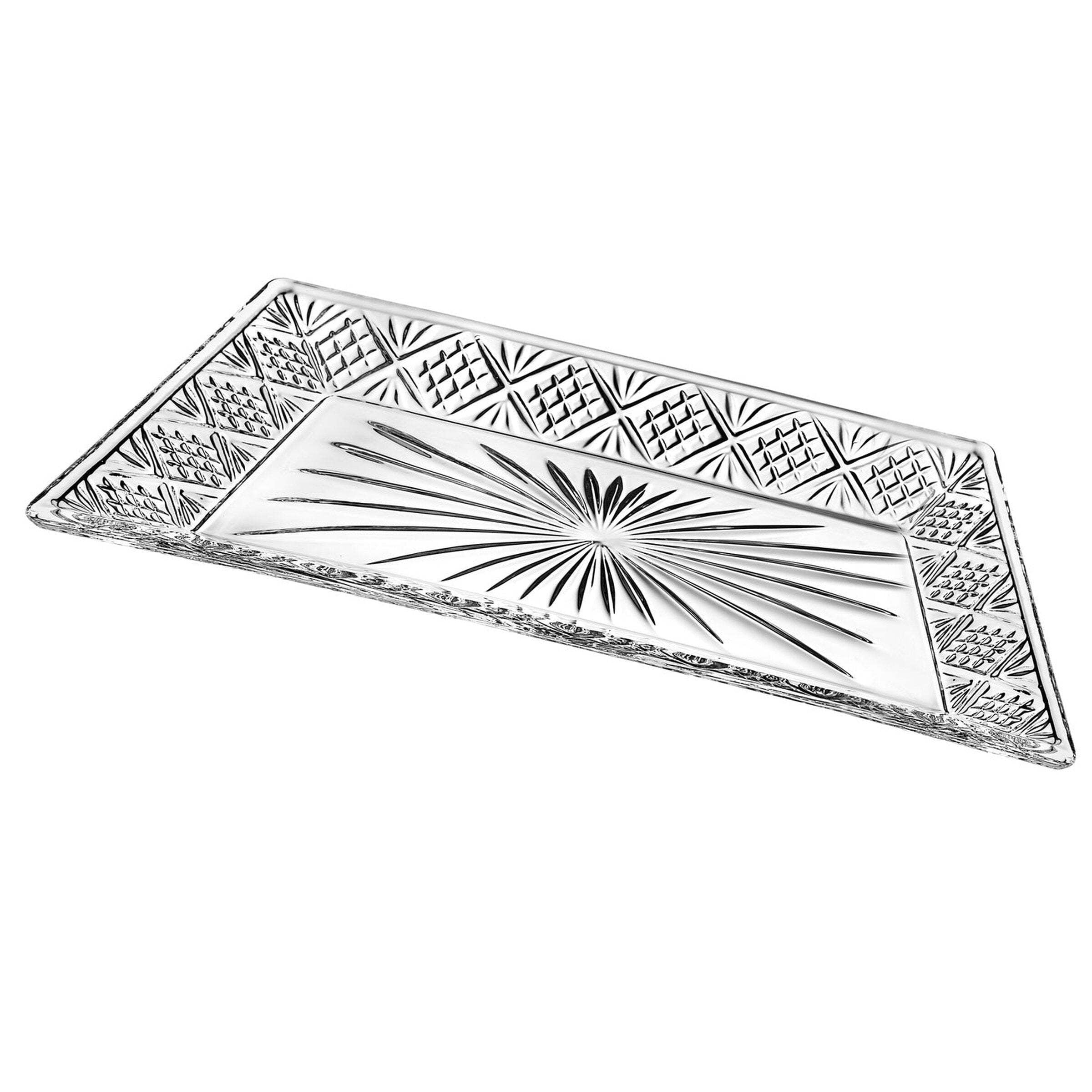 Godinger Silver Art Co Dublin Crystal Serving Tray