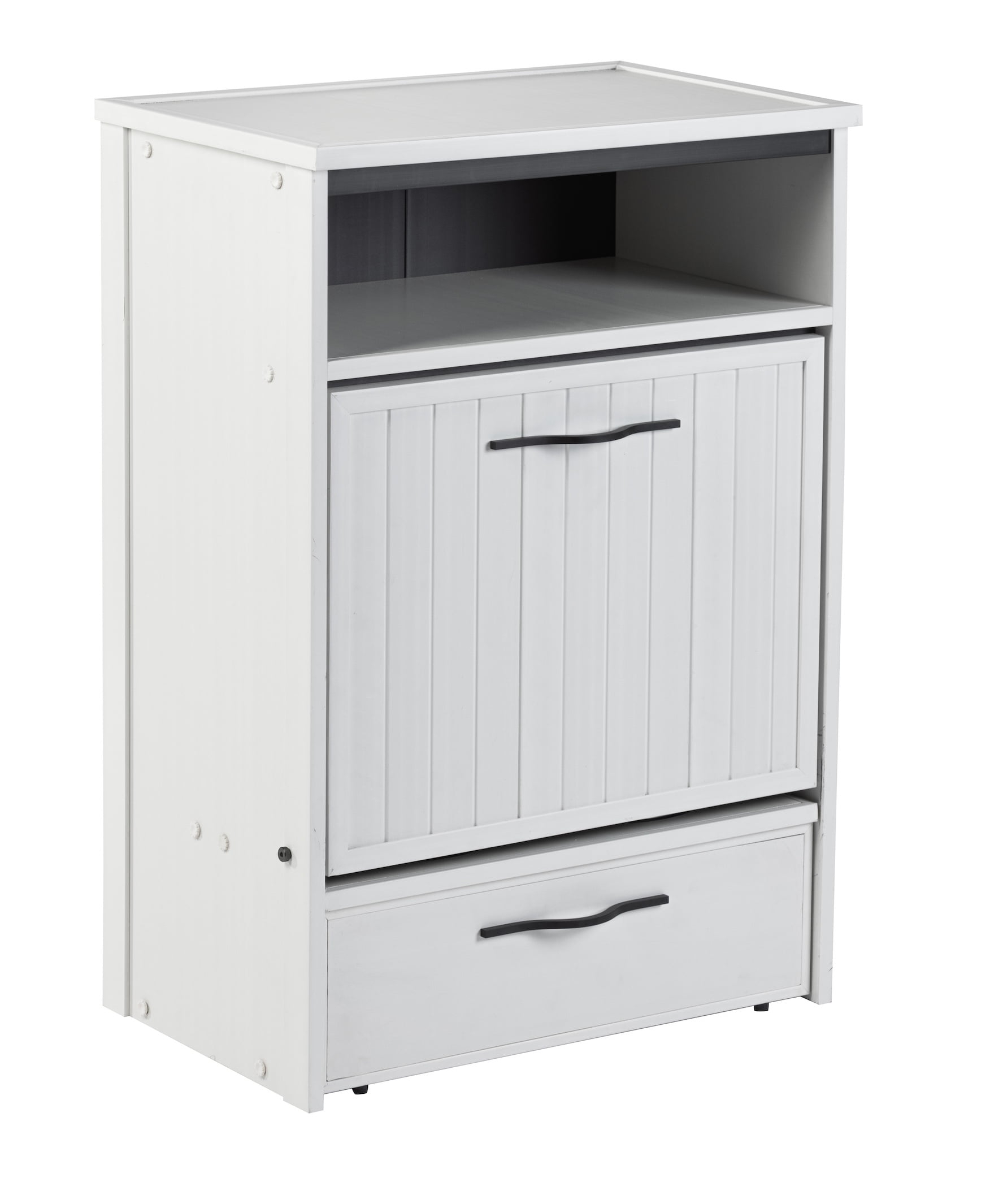 New Age Pet® ECOFLEX® Dog Food Pantry with Double Stainless Steel Bowls - Durable Composite, Includes 2x 32oz Bowls, Storage for 25 lbs of Dog Food, Easy Assembly, Moisture Resistant