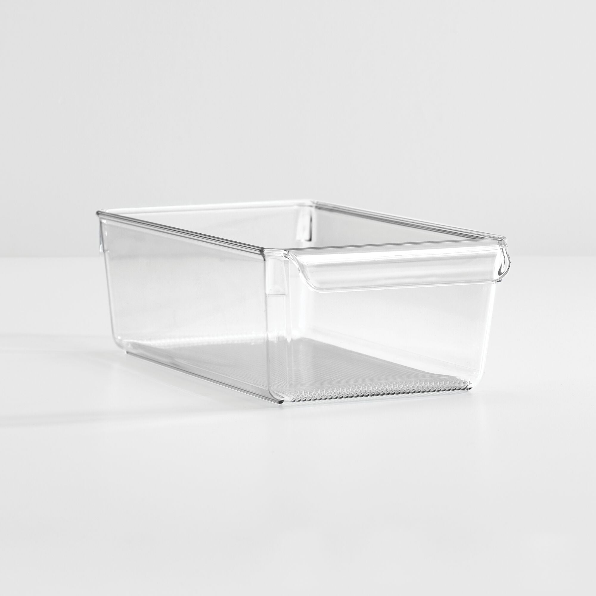 iDesign Clear Storage Bin 3.5 in. H X 6 in. W X 11.5 in. D Stackable