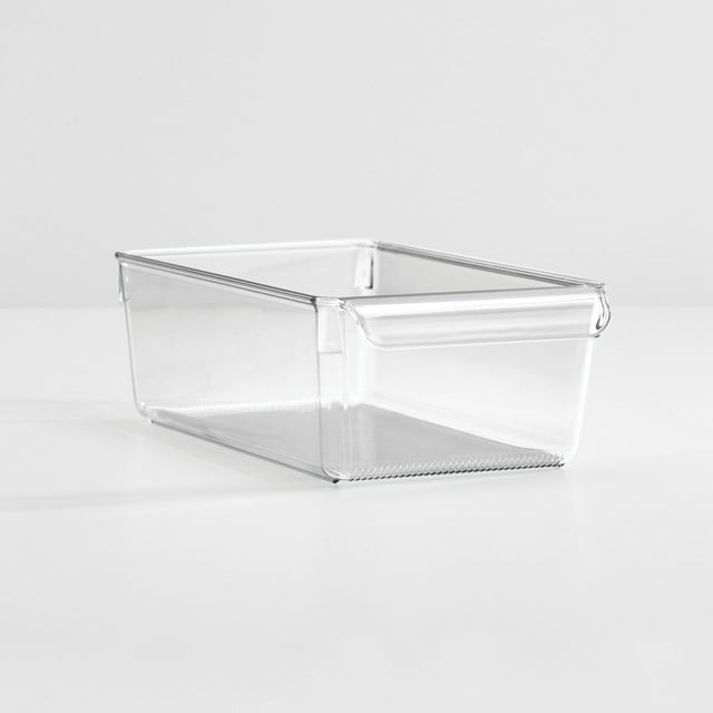 iDesign Clear Storage Bin 3.5 in. H X 6 in. W X 11.5 in. D Stackable