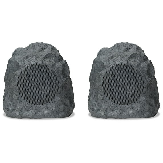 iLive ISBW422G Outdoor Bluetooth 20 Watts Power Rock Speakers with 2 USB charging cable, Gray