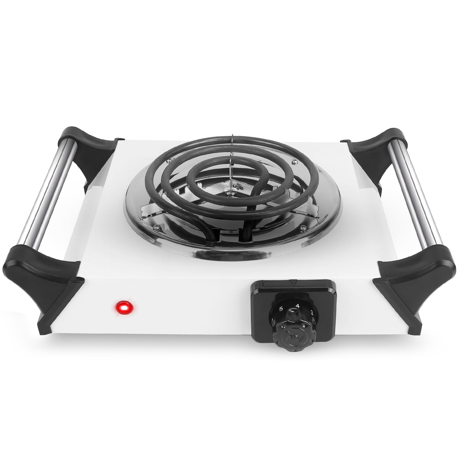 iMounTEK Portable Coil Hot Plate Heating Plate, 1000W Stove Countertop Heater with 5 Temperature Adjustments Fast Heating for Cooking