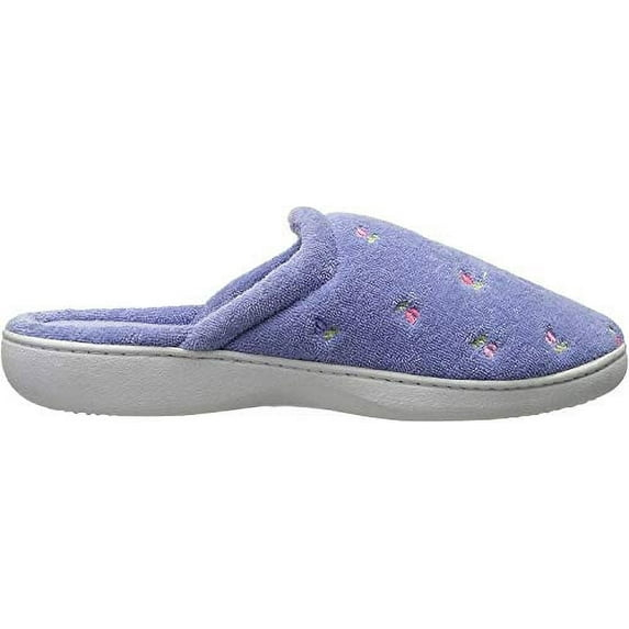 isotoner Women's Classic Terry Clog Slippers Slip on, Periwinkle, 5.5-6