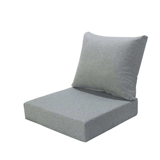 Better Homes & Gardens 24"x 24" Premium Gray Outdoor 2 Piece Deep-Seat Cushion