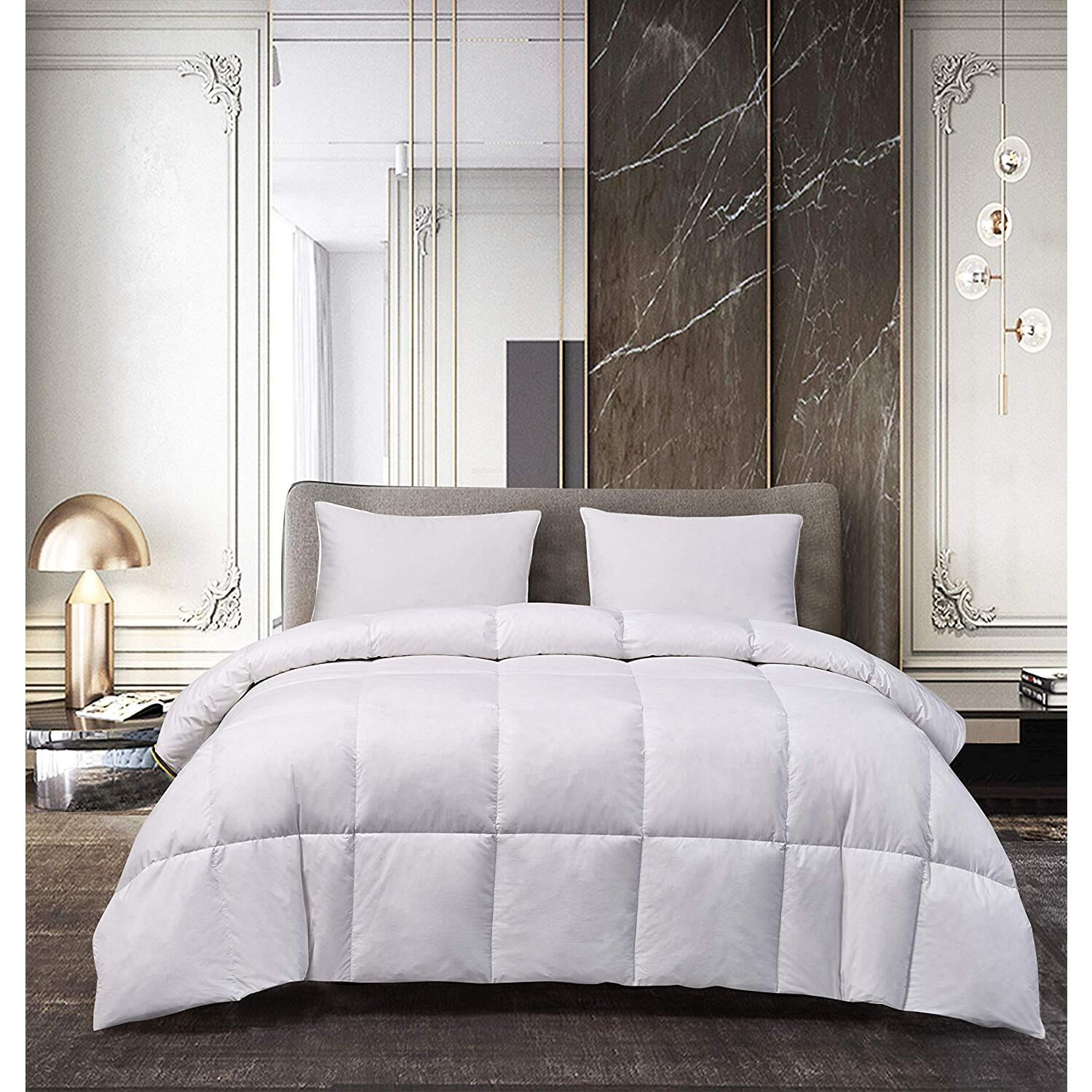 kathy ireland Home 250 Thread Count White Goose Down And Feather Comforter King