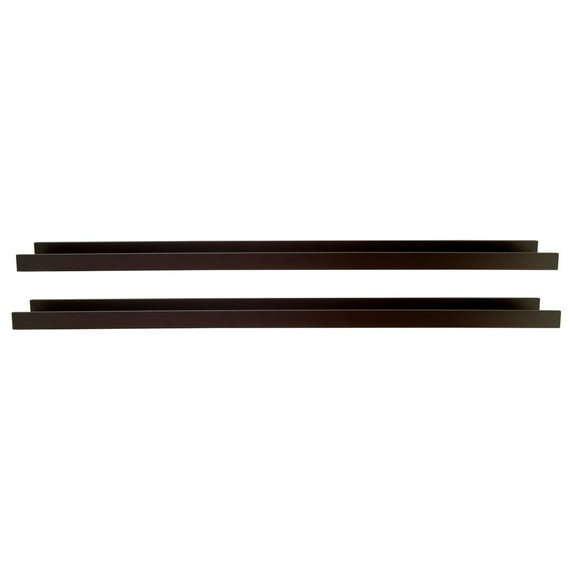 kieragrace KG Modern  Edge Frame Ledge  Set of 2 Espresso Engineered Wood