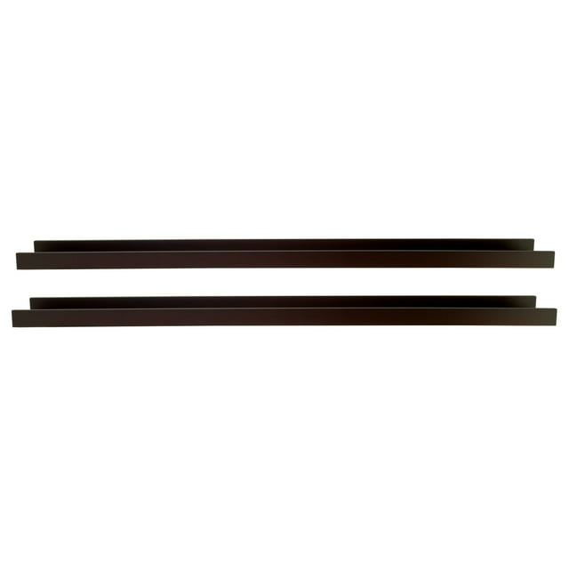 kieragrace KG Modern  Edge Frame Ledge  Set of 2 Espresso Engineered Wood