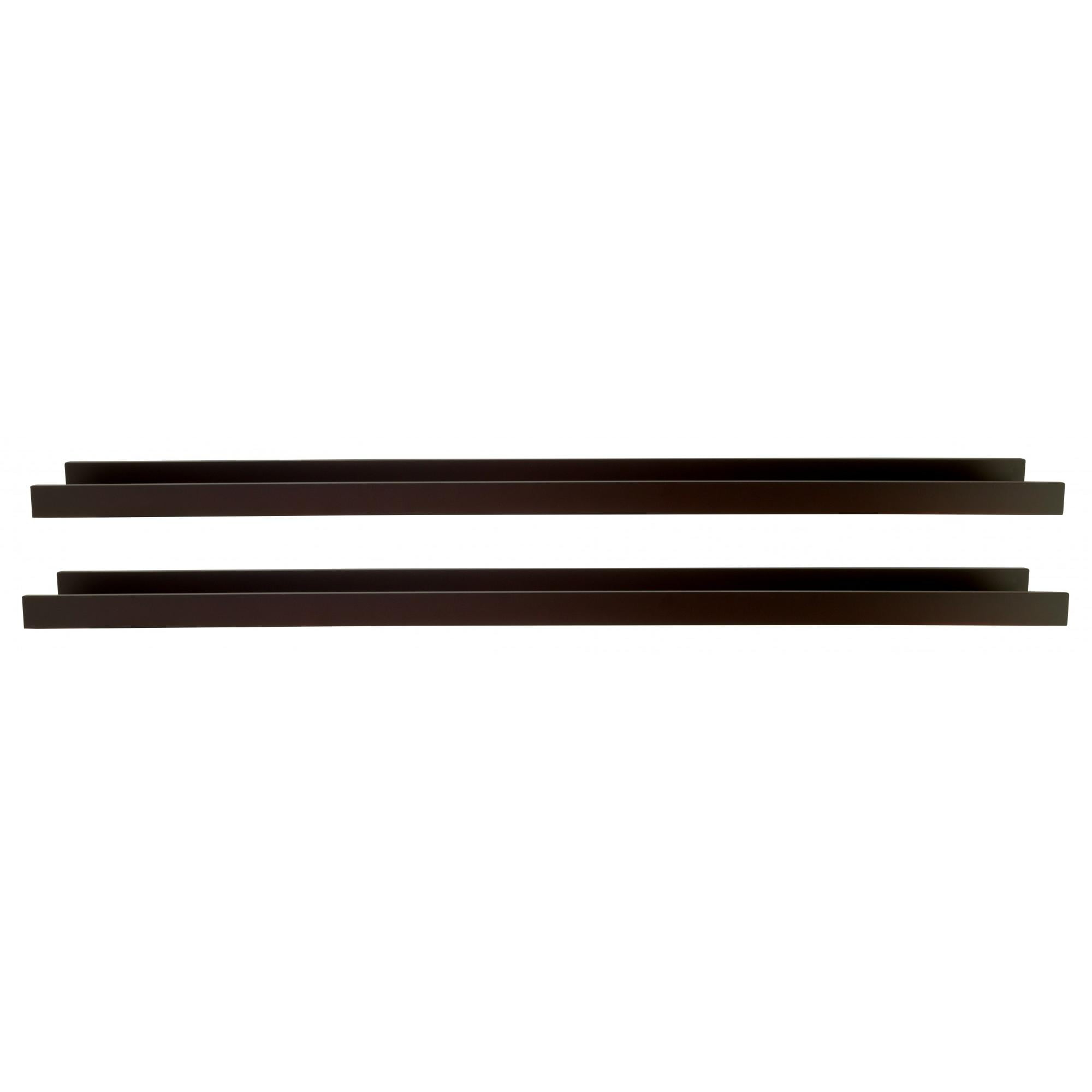 kieragrace KG Modern  Edge Frame Ledge  Set of 2 Espresso Engineered Wood
