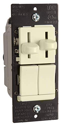 legrand - pass & seymour lsdc163plav fan and light dual control single pole dimmer, light almond