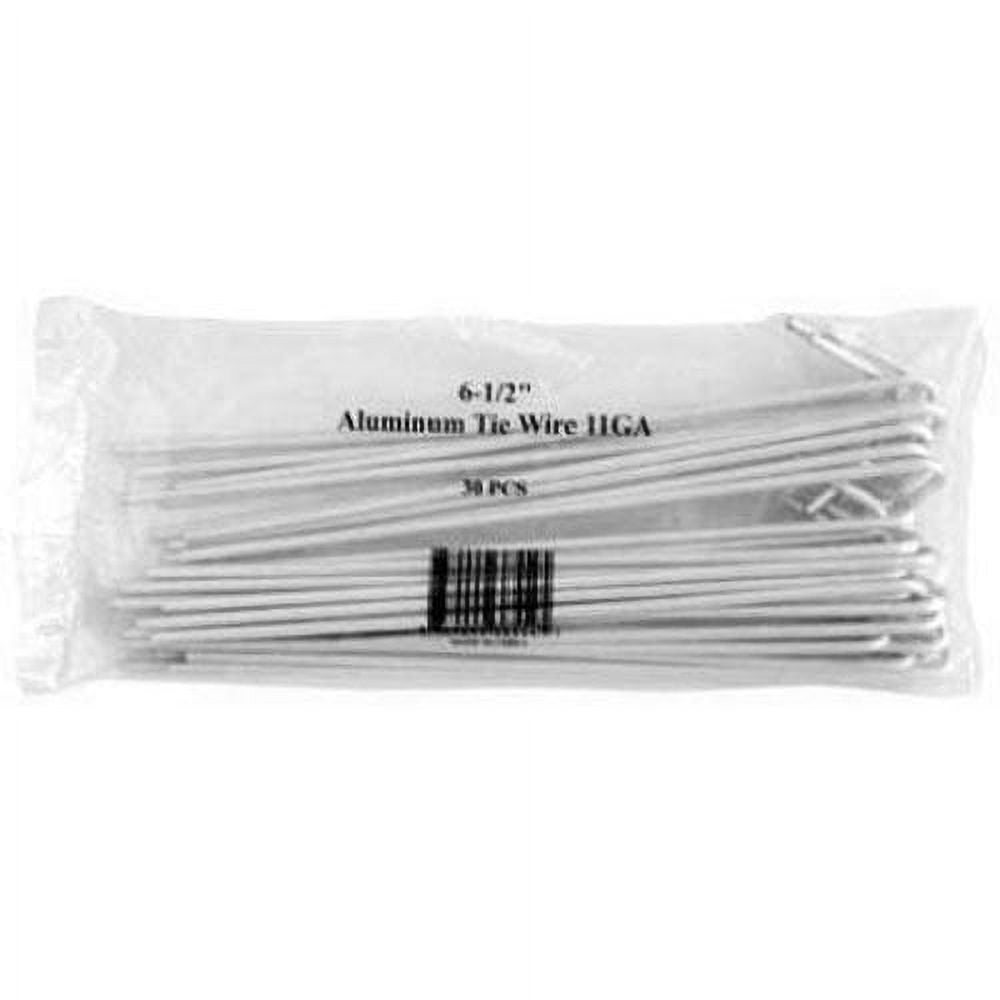 midwest air technologies 328554b 30 Pack, 6-1/2", 11 Gauge, Aluminum Fence Tie Wires