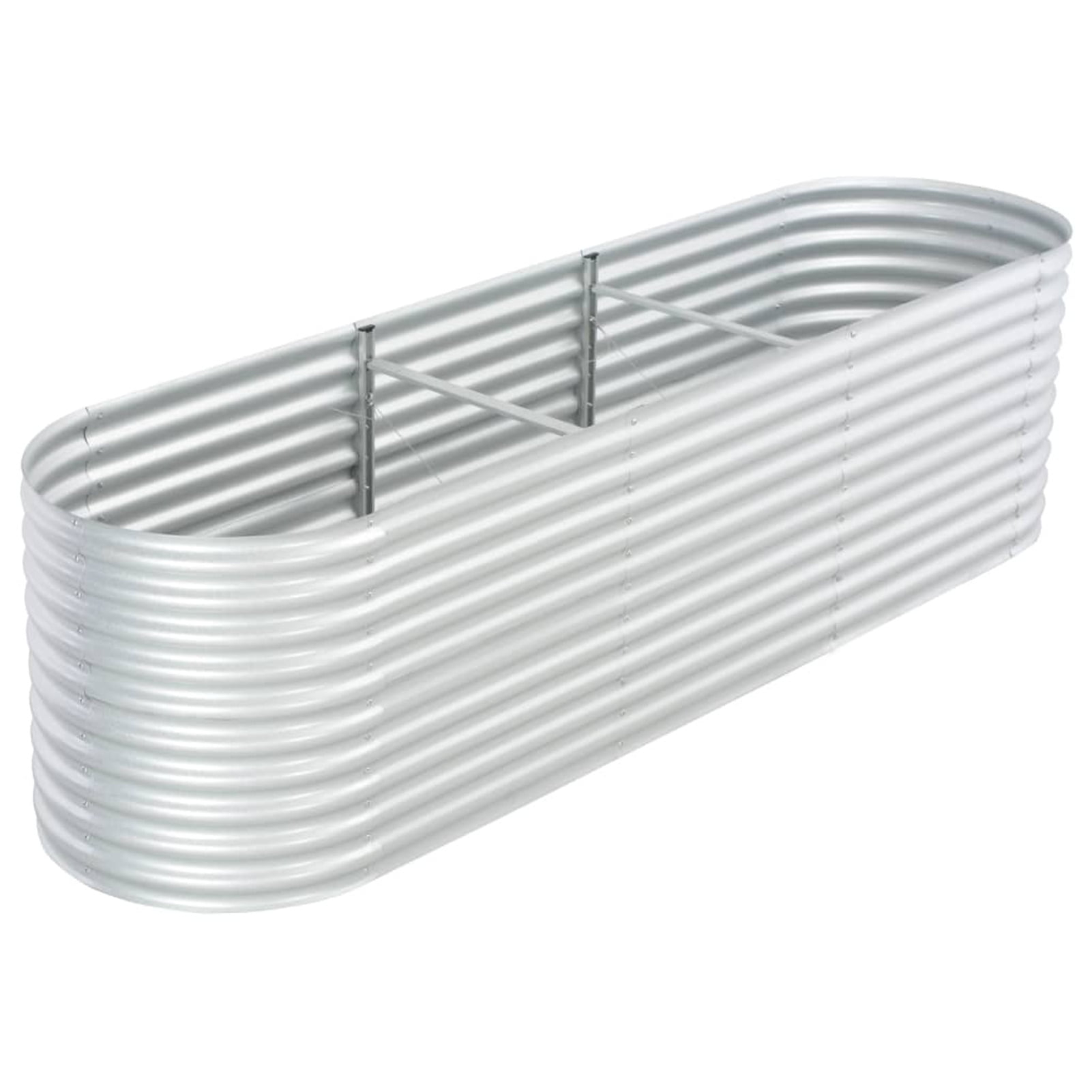 vidaXL Raised Garden Bed Raised Flower Bed Raised Garden Box Galvanized Steel