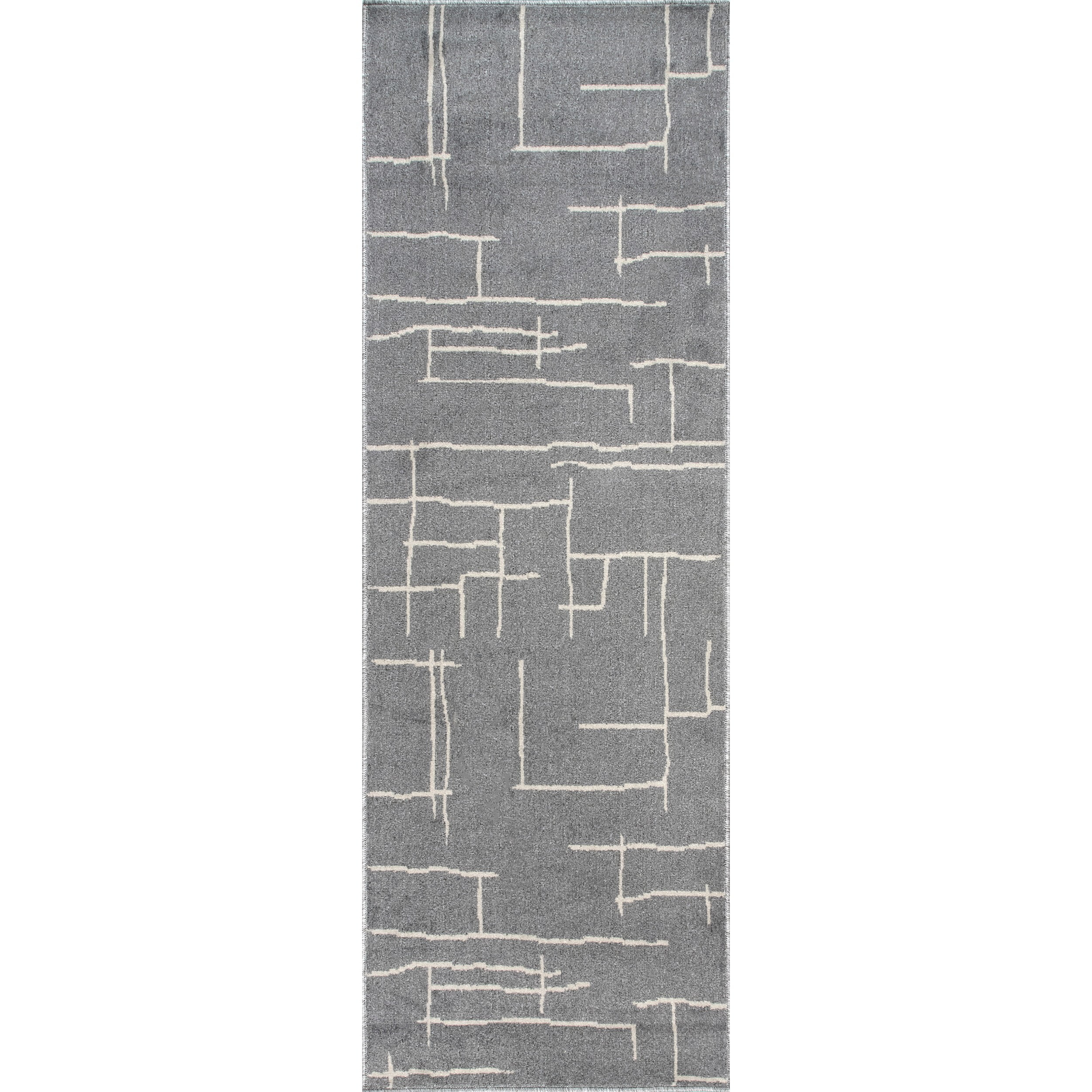 nuLOOM Abstract Vivian Runner Rug, 2' 6" x 8', Gray