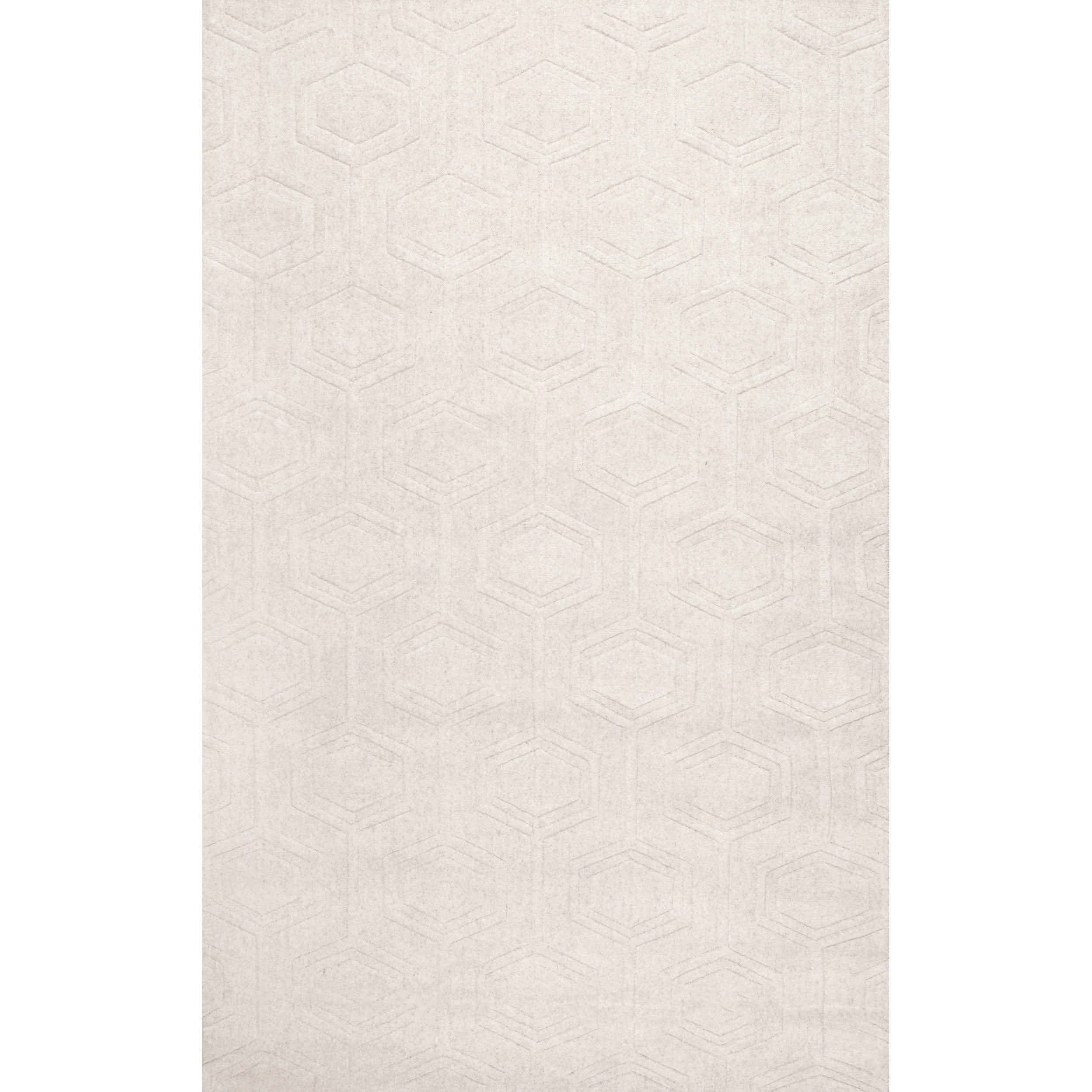 nuLOOM Ambrose Hand Woven Wool Area Rug, 4' x 6', Ivory