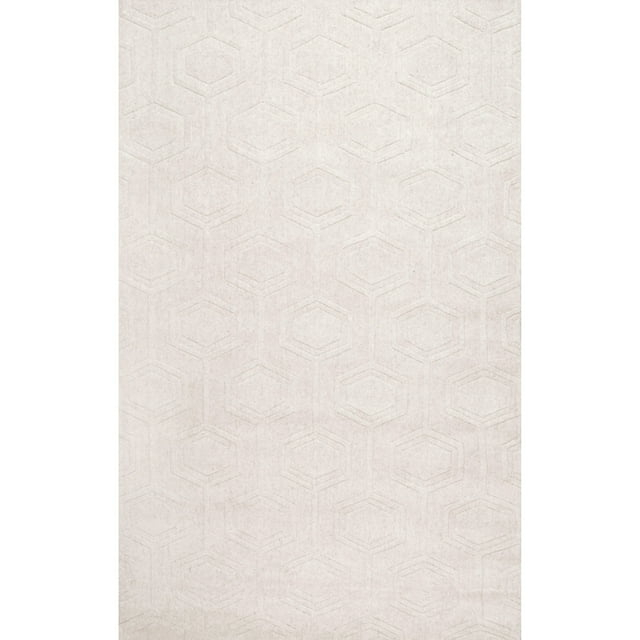 nuLOOM Ambrose Hand Woven Wool Area Rug, 4' x 6', Ivory