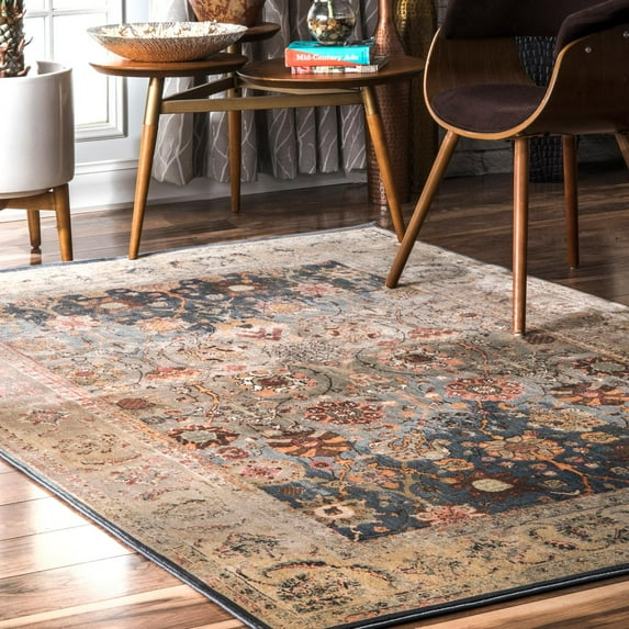 nuLOOM Betsy Traditional Floral Area Rug, 7' 10" x 11' 2", Blue