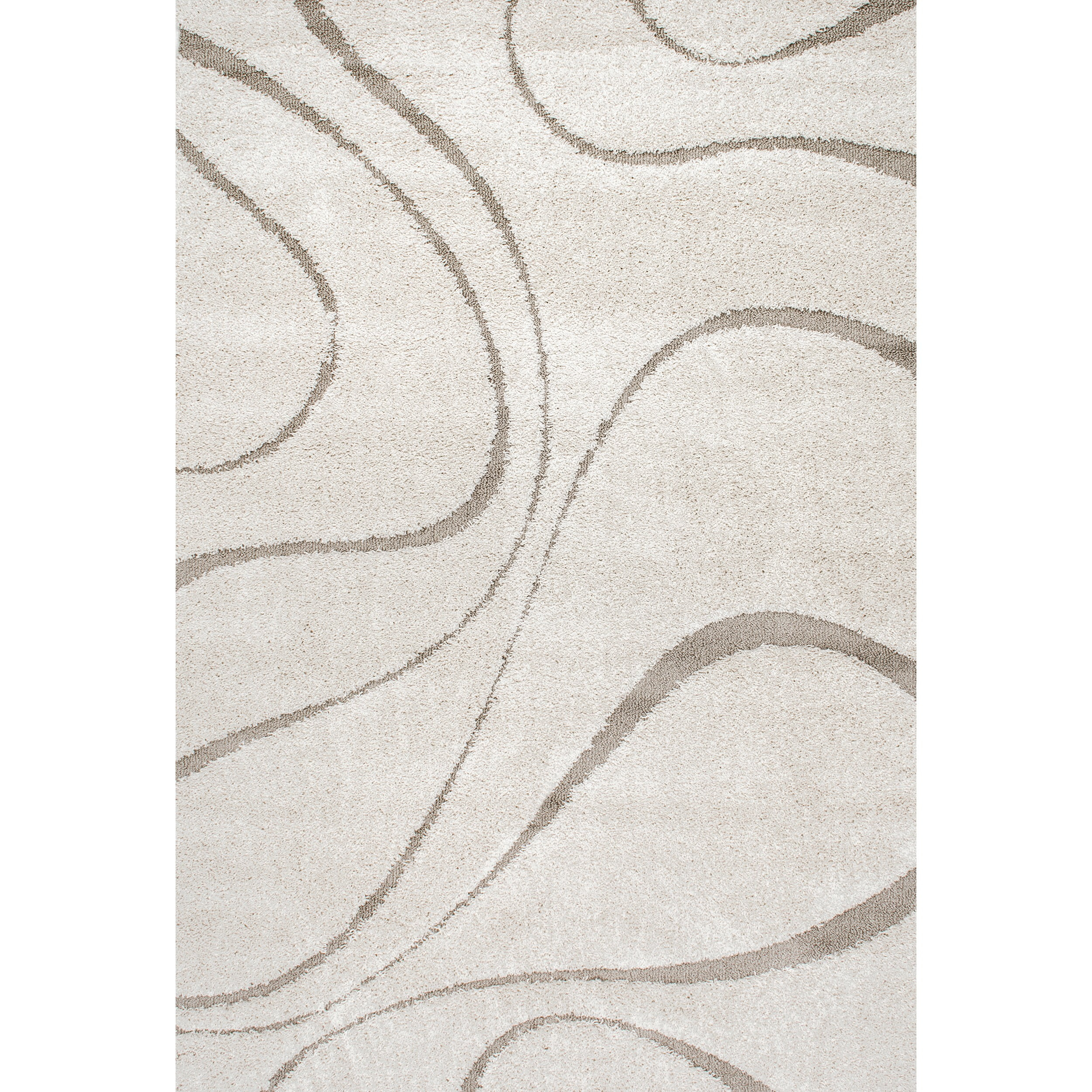nuLOOM Carolyn Modern Shag Area Rug, 9' 2" x 12', Cream
