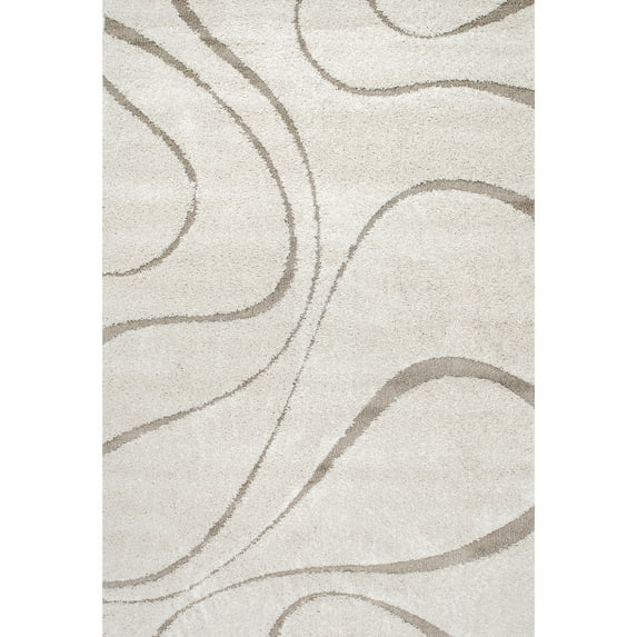 nuLOOM Carolyn Modern Shag Area Rug, 9' 2" x 12', Cream
